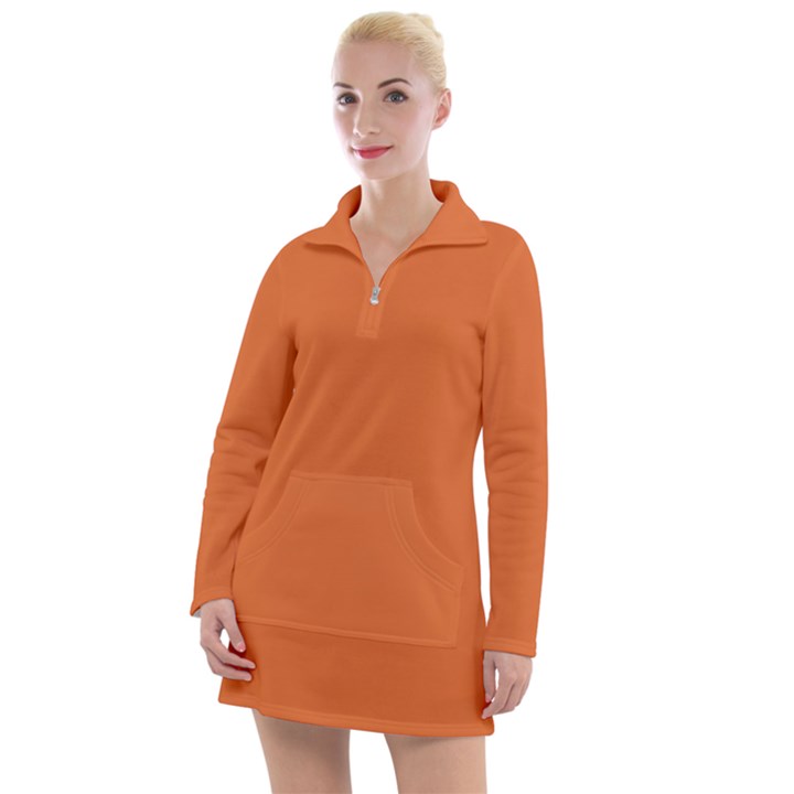 Halloween Orange	 - 	Long Sleeve Casual Dress