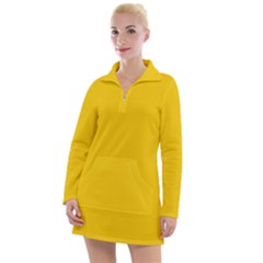 Canary Yellow	 - 	long Sleeve Casual Dress by ColorfulDresses