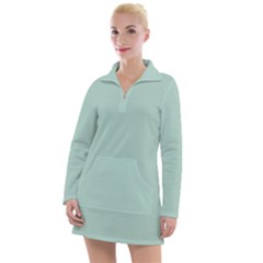 Pistachio Green	 - 	long Sleeve Casual Dress by ColorfulDresses