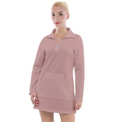 Peach Beige	 - 	long Sleeve Casual Dress by ColorfulDresses