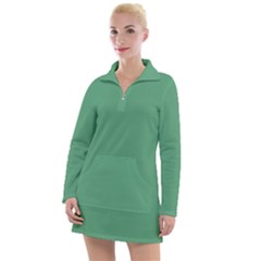 Shiny Shamrock Green	 - 	long Sleeve Casual Dress by ColorfulDresses