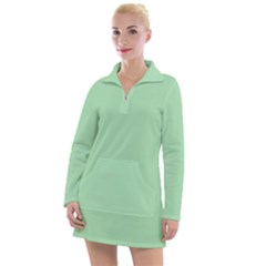 Soft Celadon Green	 - 	long Sleeve Casual Dress by ColorfulDresses