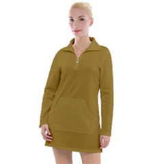 Mode Beige	 - 	long Sleeve Casual Dress by ColorfulDresses