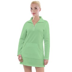 Granny Smith Apple Green	 - 	long Sleeve Casual Dress by ColorfulDresses