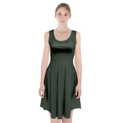 Kombu Green	 - 	racerback Midi Dress by ColorfulDresses