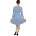 Cashmere Blue	 - 	Quarter Sleeve Ruffle Waist Dress View2