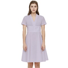 Languid Lavender Purple	 - 	short Sleeve Waist Detail Dress by ColorfulDresses