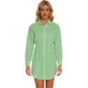 Soft Celadon Green	 - 	Long Sleeve Shirt Dress View1