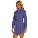 Blue Iris	 - 	Long Sleeve Shirt Dress View2