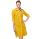 Mikado Yellow	 - 	Long Sleeve Mini Shirt Dress View1