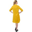 Mikado Yellow	 - 	Long Sleeve Mini Shirt Dress View2