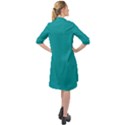 Viridian Green	 - 	Long Sleeve Mini Shirt Dress View2