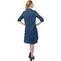 Aegean Blue	 - 	Long Sleeve Mini Shirt Dress View2