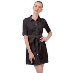 Black Onyx	 - 	belted Shirt Dress by ColorfulDresses