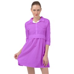 Helio Purple	 - 	mini Skater Shirt Dress by ColorfulDresses