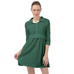 Medium Sea Green	 - 	mini Skater Shirt Dress by ColorfulDresses