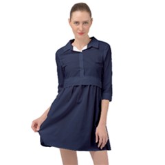 Sargasso Blue	 - 	mini Skater Shirt Dress by ColorfulDresses