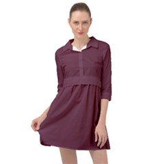 Old Mauve Purple	 - 	mini Skater Shirt Dress by ColorfulDresses