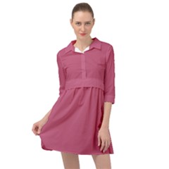 Tulip Pink	 - 	Mini Skater Shirt Dress