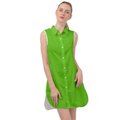 Jasmine Green	 - 	Sleeveless Shirt Dress