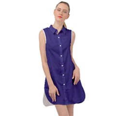 Blue Whale	 - 	sleeveless Shirt Dress by ColorfulDresses