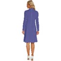 Blue Iris	 - 	Long Sleeve Shirt Collar A-Line Dress View4