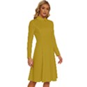 Cookie Dough	 - 	Long Sleeve Shirt Collar A-Line Dress View3