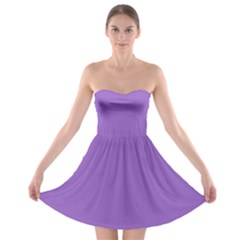 Iris Purple	 - 	strapless Bra Top Dress by ColorfulDresses