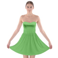 Mantis Green	 - 	strapless Bra Top Dress by ColorfulDresses