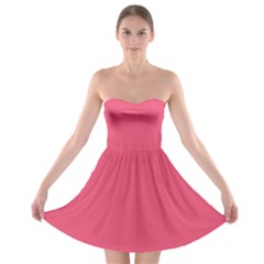 Punch Pink	 - 	strapless Bra Top Dress by ColorfulDresses