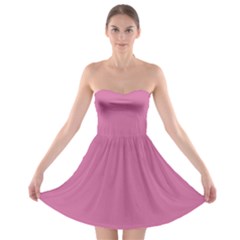 Wild Orchid Pink	 - 	strapless Bra Top Dress by ColorfulDresses