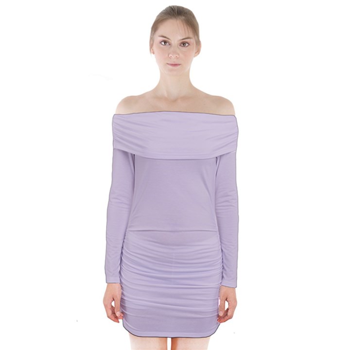 Languid Lavender Purple	 - 	Long Sleeve Off Shoulder Dress