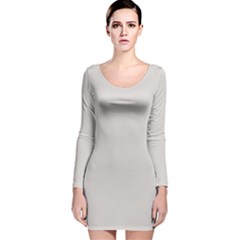 Timberwolf	 - 	long Sleeve Velvet Bodycon Dress by ColorfulDresses