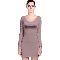 Wood Rose	 - 	Long Sleeve Velvet Bodycon Dress