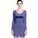 Blue Iris	 - 	Long Sleeve Velvet Bodycon Dress View1