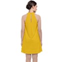 Mikado Yellow	 - 	Velvet Halter Neckline Dress View2