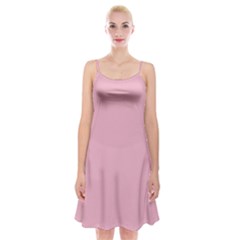 Crepe Pink	 - 	Spaghetti Strap Velvet Dress