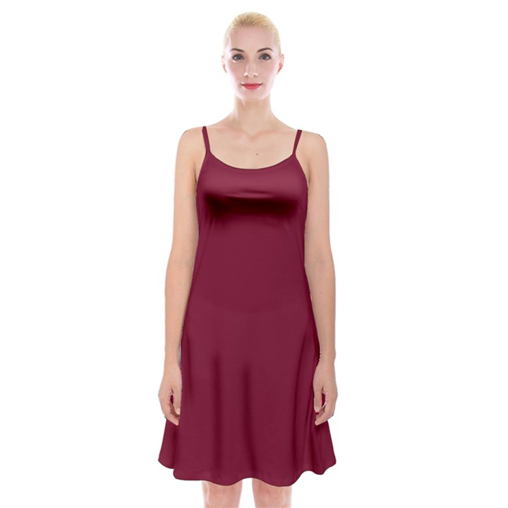 Rhubarb Red	 - 	Spaghetti Strap Velvet Dress