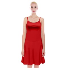 Rosso Corsa Red	 - 	spaghetti Strap Velvet Dress by ColorfulDresses