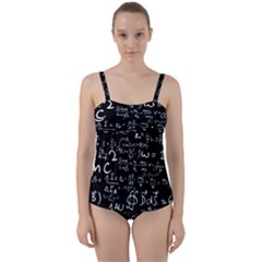 E=mc2 Text Science Albert Einstein Formula Mathematics Physics Twist Front Tankini Set