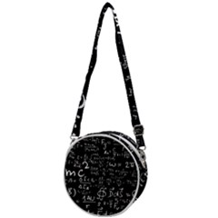 E=mc2 Text Science Albert Einstein Formula Mathematics Physics Crossbody Circle Bag by Jancukart