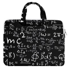 E=mc2 Text Science Albert Einstein Formula Mathematics Physics Macbook Pro 16  Double Pocket Laptop Bag  by Jancukart