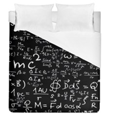 E=mc2 Text Science Albert Einstein Formula Mathematics Physics Duvet Cover (queen Size) by Jancukart