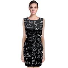 E=mc2 Text Science Albert Einstein Formula Mathematics Physics Sleeveless Velvet Midi Dress by Jancukart