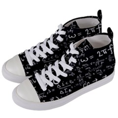 E=mc2 Text Science Albert Einstein Formula Mathematics Physics Women s Mid-top Canvas Sneakers by Jancukart