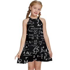 E=mc2 Text Science Albert Einstein Formula Mathematics Physics Kids  Halter Collar Waist Tie Chiffon Dress by Jancukart