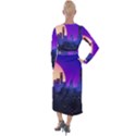 The Sun Night Music The City Background 80s 80 s Synth Velvet Maxi Wrap Dress View2