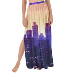 The Sun Night Music The City Background 80s 80 s Synth Maxi Chiffon Tie-up Sarong