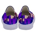 The Sun Night Music The City Background 80s 80 s Synth Kids  Canvas Slip Ons View4