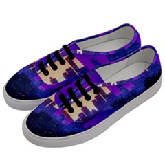 The Sun Night Music The City Background 80s 80 s Synth Men s Classic Low Top Sneakers